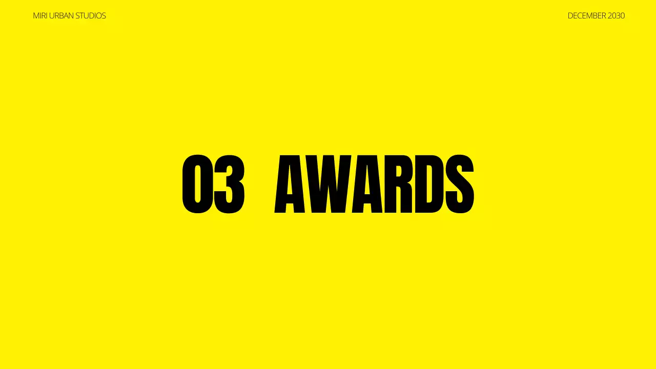 Presentasi Portofolio Arsitektur Modern Kuning