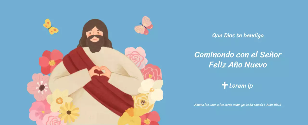 Un calendario devocional con acogedoras ilustraciones y versículos bíblicos sobre fondo azul claro