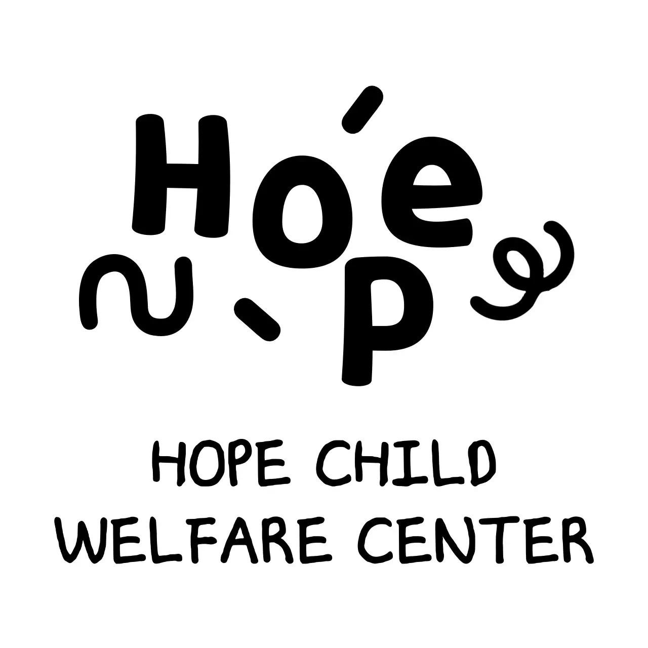 Child welfare center with cute illustrations and fonts