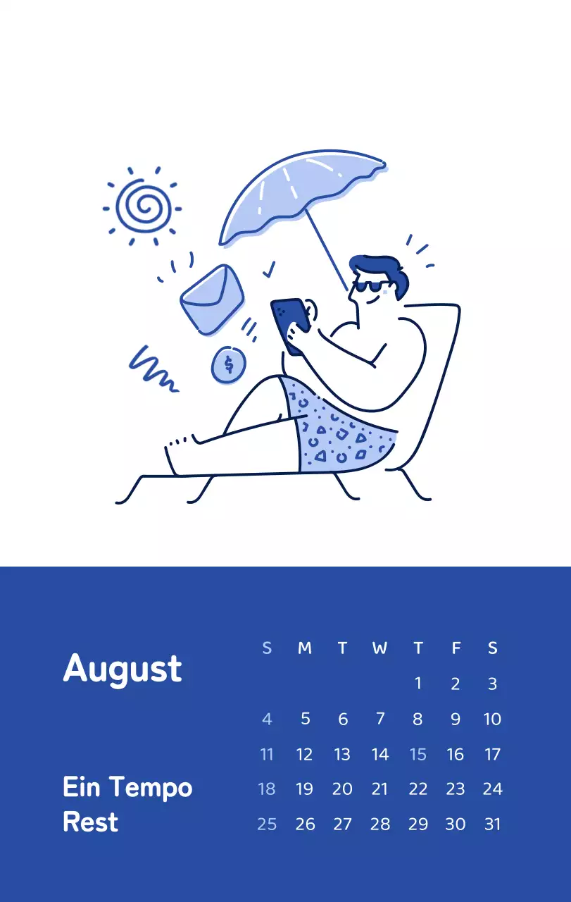 Ein Kalender mit farbenfrohen, emotionalen Illustrationen