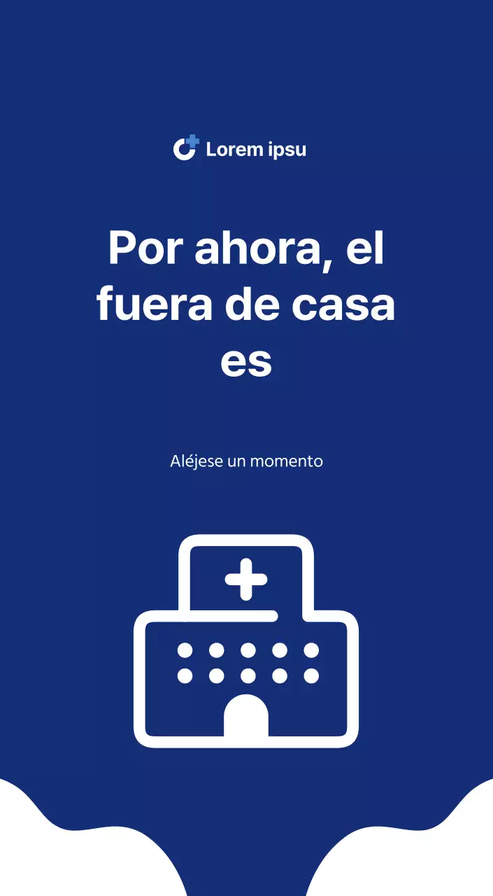 Calendario sencillo con ilustraciones limpias en azul