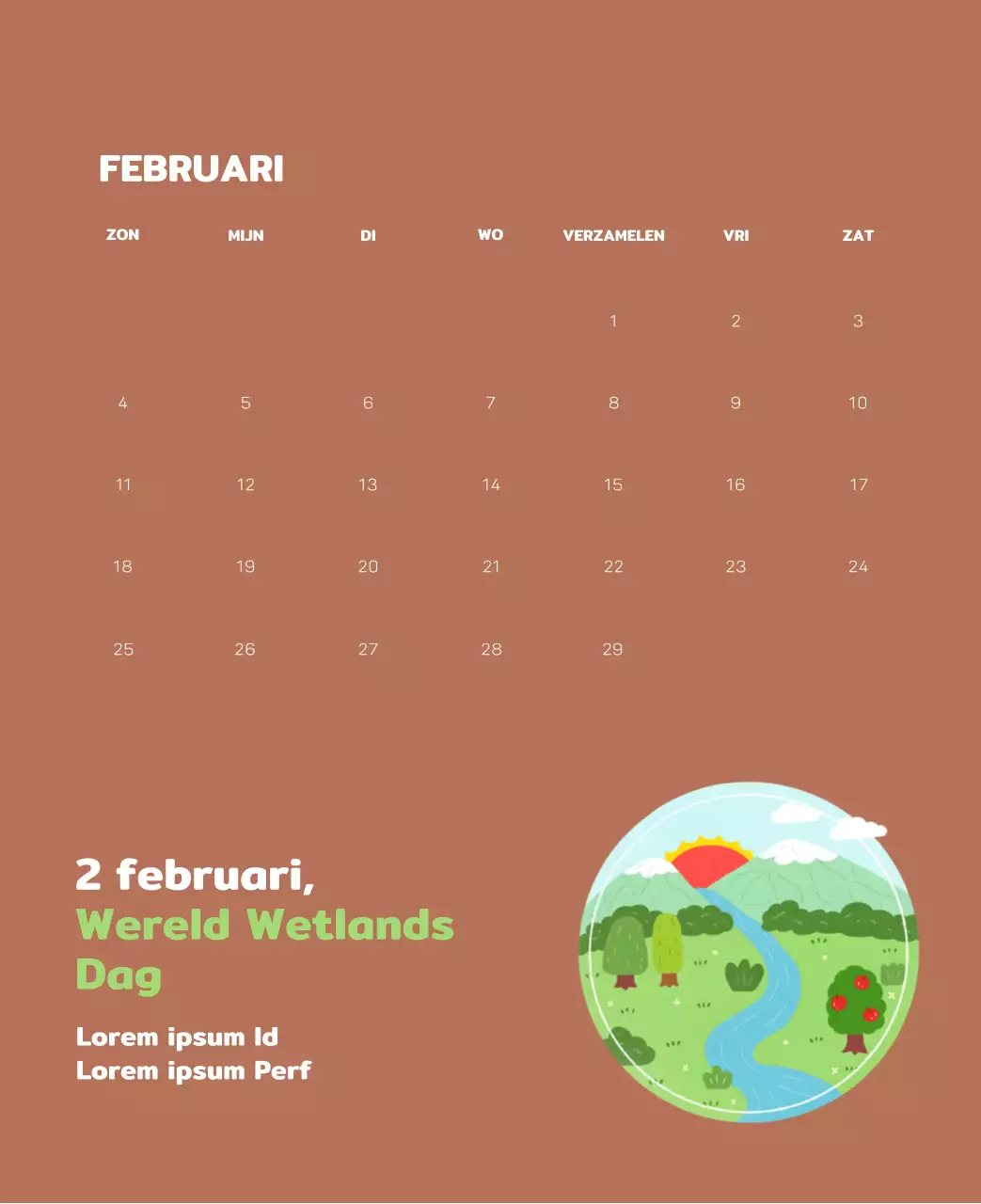 Een sociale stichting die de feestdagen viert met kleurrijke illustraties van mensen en de planeet.