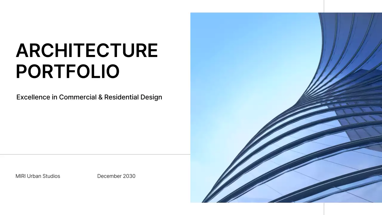 White Modern Architecture Portfolio Presentation