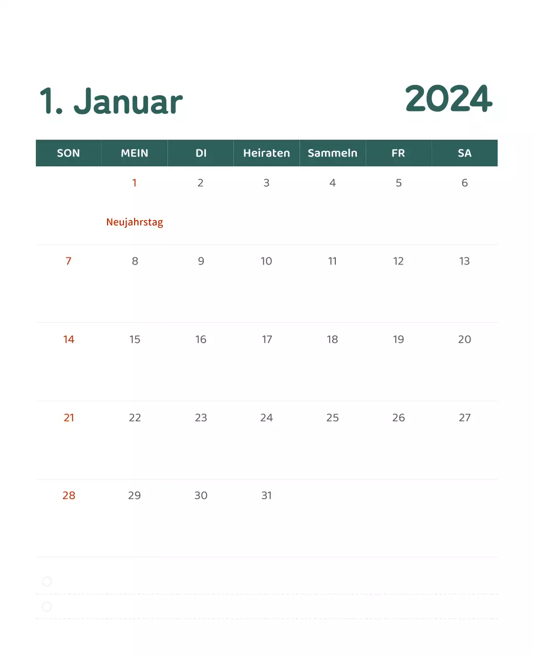 Ein Kalender mit farbenfrohen, emotionalen Illustrationen