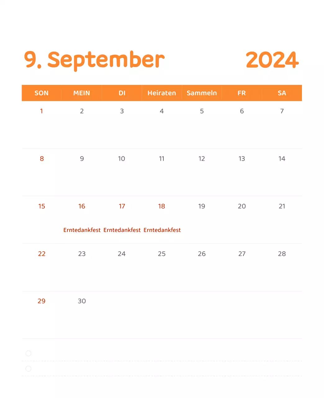 Ein Kalender mit farbenfrohen, emotionalen Illustrationen