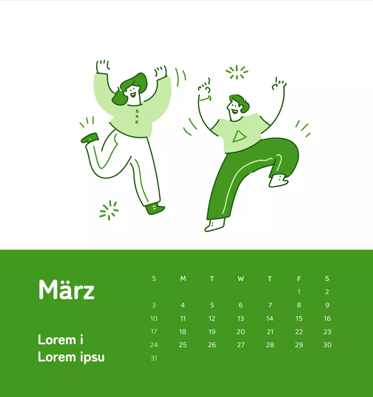 Ein Kalender mit farbenfrohen, emotionalen Illustrationen
