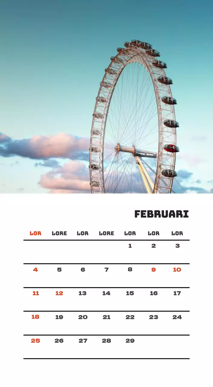 Een reisbureau dat de feestdagen viert met seizoensgebonden reisfotografie en een strakke, vetgedrukte tekstlay-out.