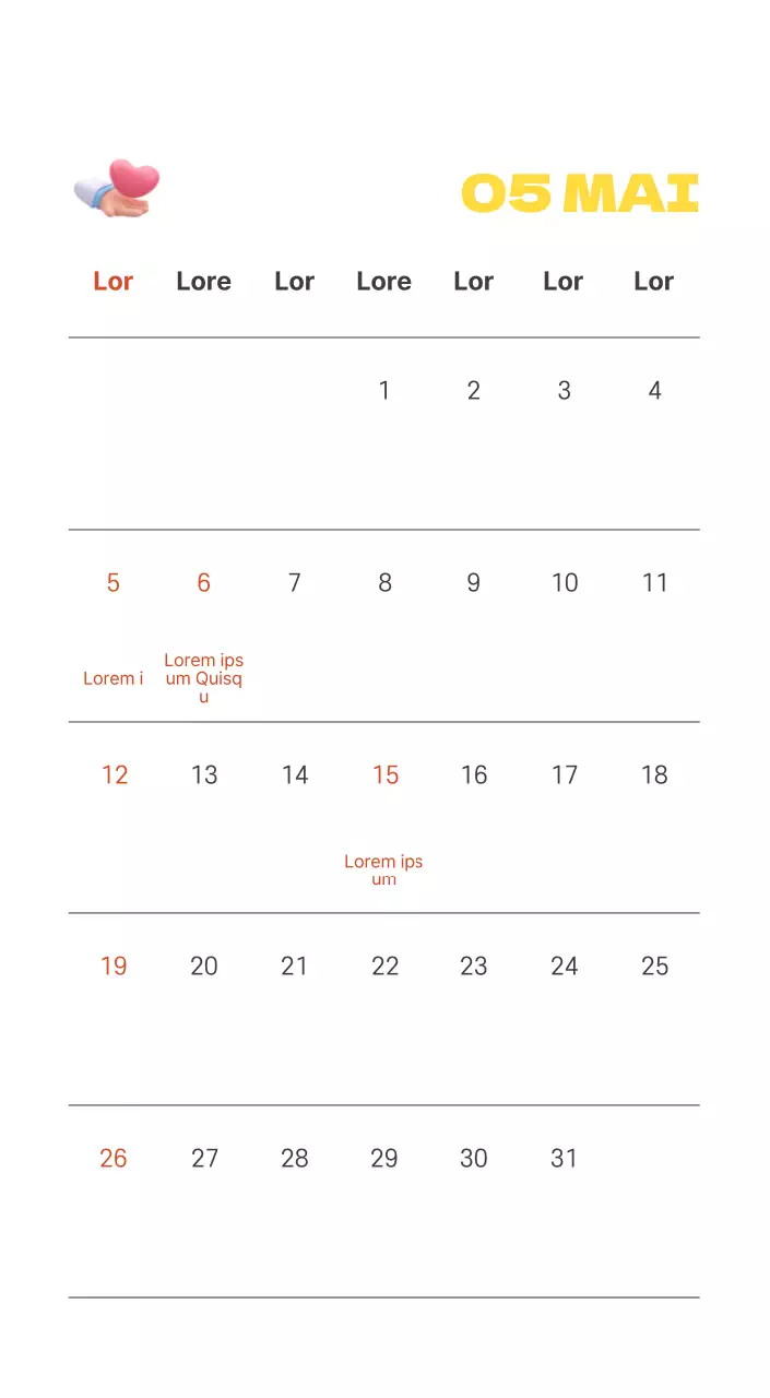 Un hôpital festif avec des illustrations sur le thème de la santé et de la famille et des accents colorés.