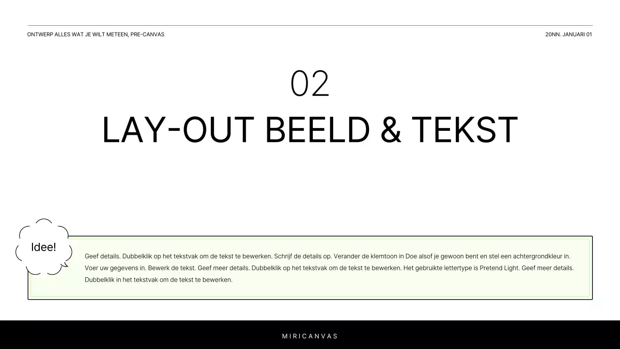 Een eenvoudig wit en chartreuse rapport om een project te introduceren