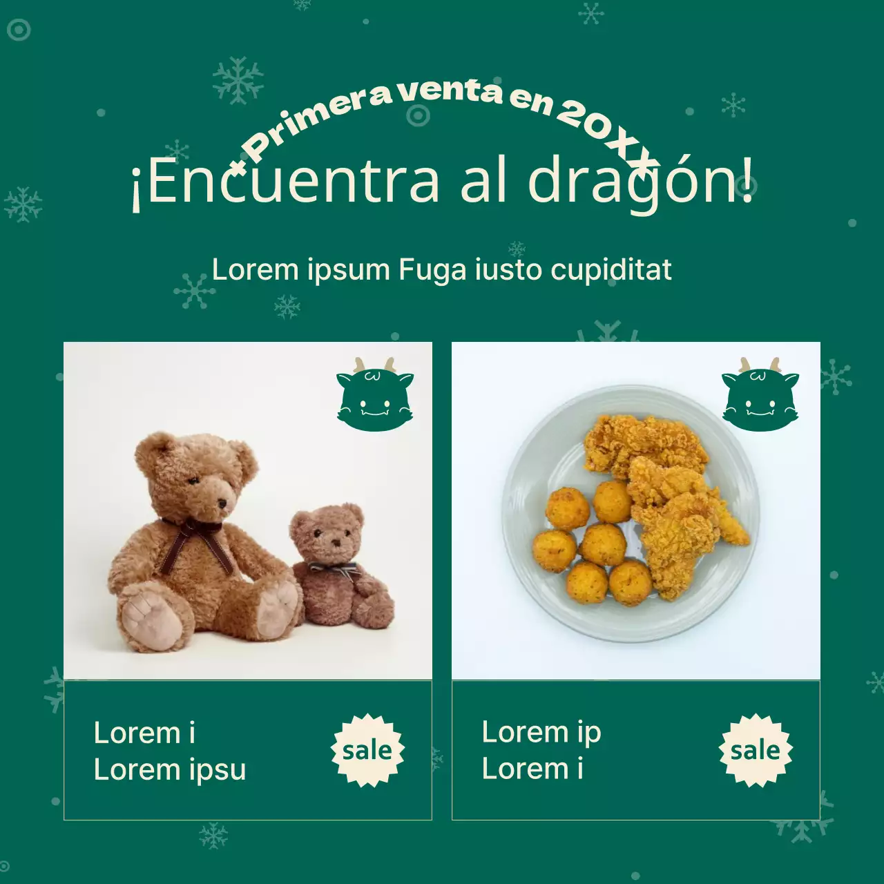 Anuncios navideños en rojo