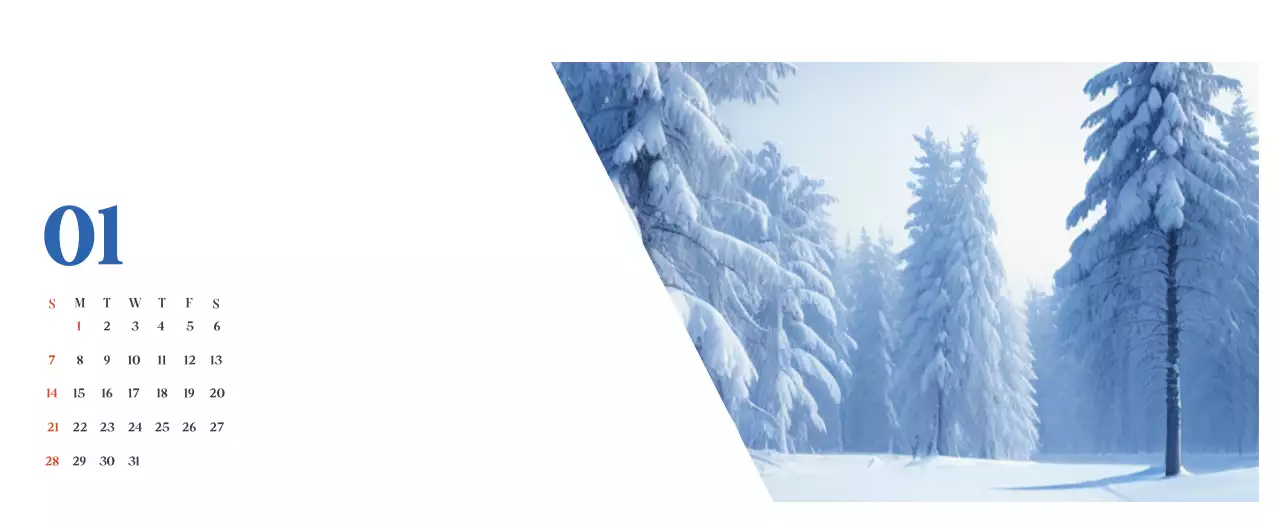 Krankenhauskalender mit saisonalen Landschaftsfotos