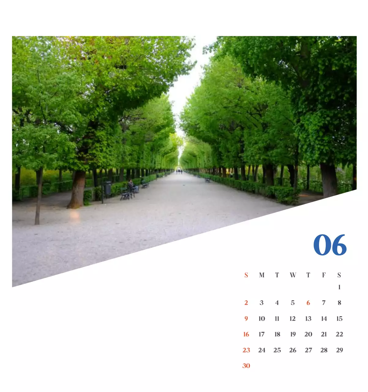 Calendario ospedaliero con foto di paesaggi stagionali