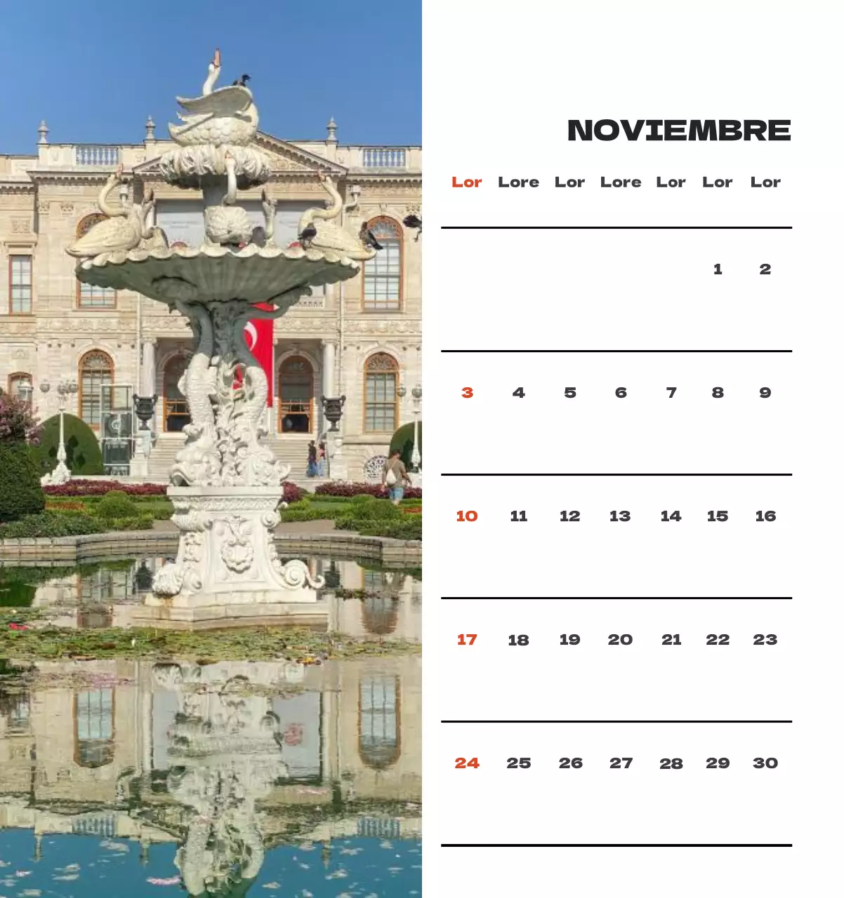 Una agencia de viajes celebra las fiestas con fotografías de viajes de temporada y un diseño de texto limpio y en negrita.