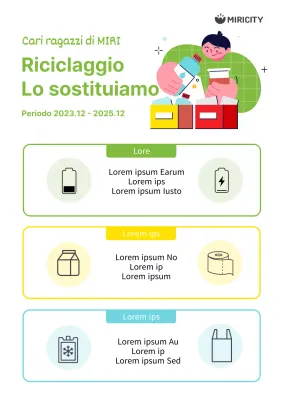 Promuovere un semplice scambio di riciclaggio verde e giallo