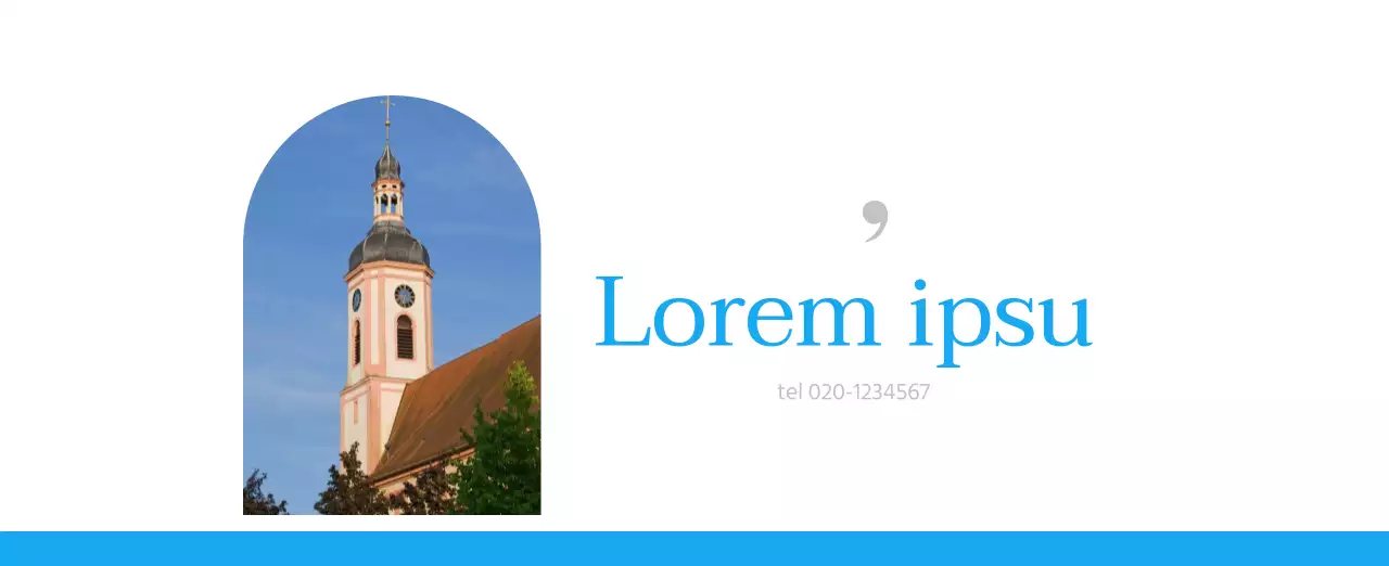 Blauw modern concept kerkkalender