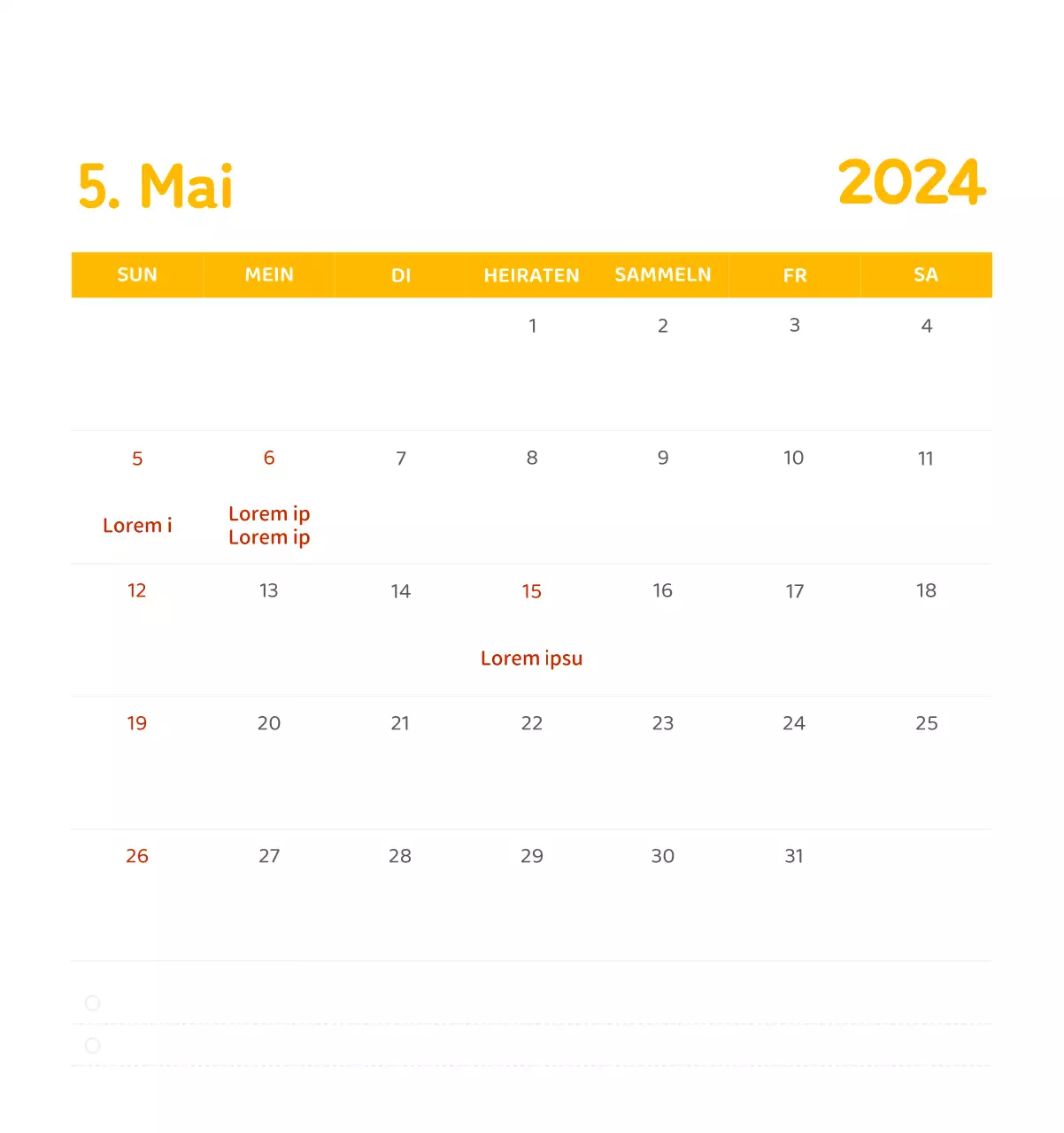 Ein Kalender mit farbenfrohen, emotionalen Illustrationen