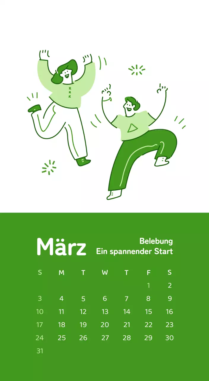 Ein Kalender mit farbenfrohen, emotionalen Illustrationen
