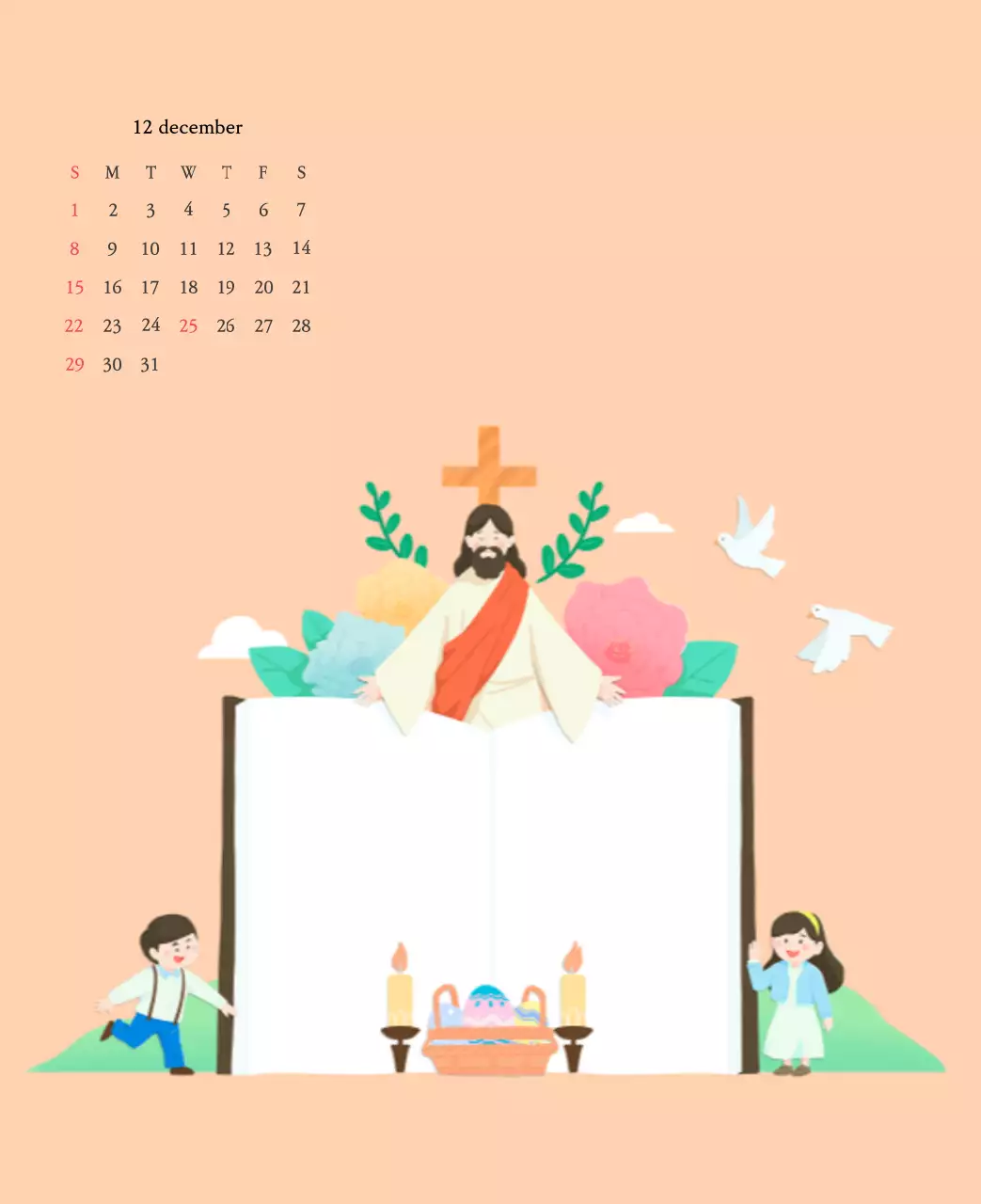 Warme kleurenKerken met schattige illustraties