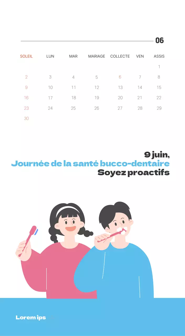 Un hôpital festif avec des illustrations sur le thème de la santé et de la famille et des accents colorés.