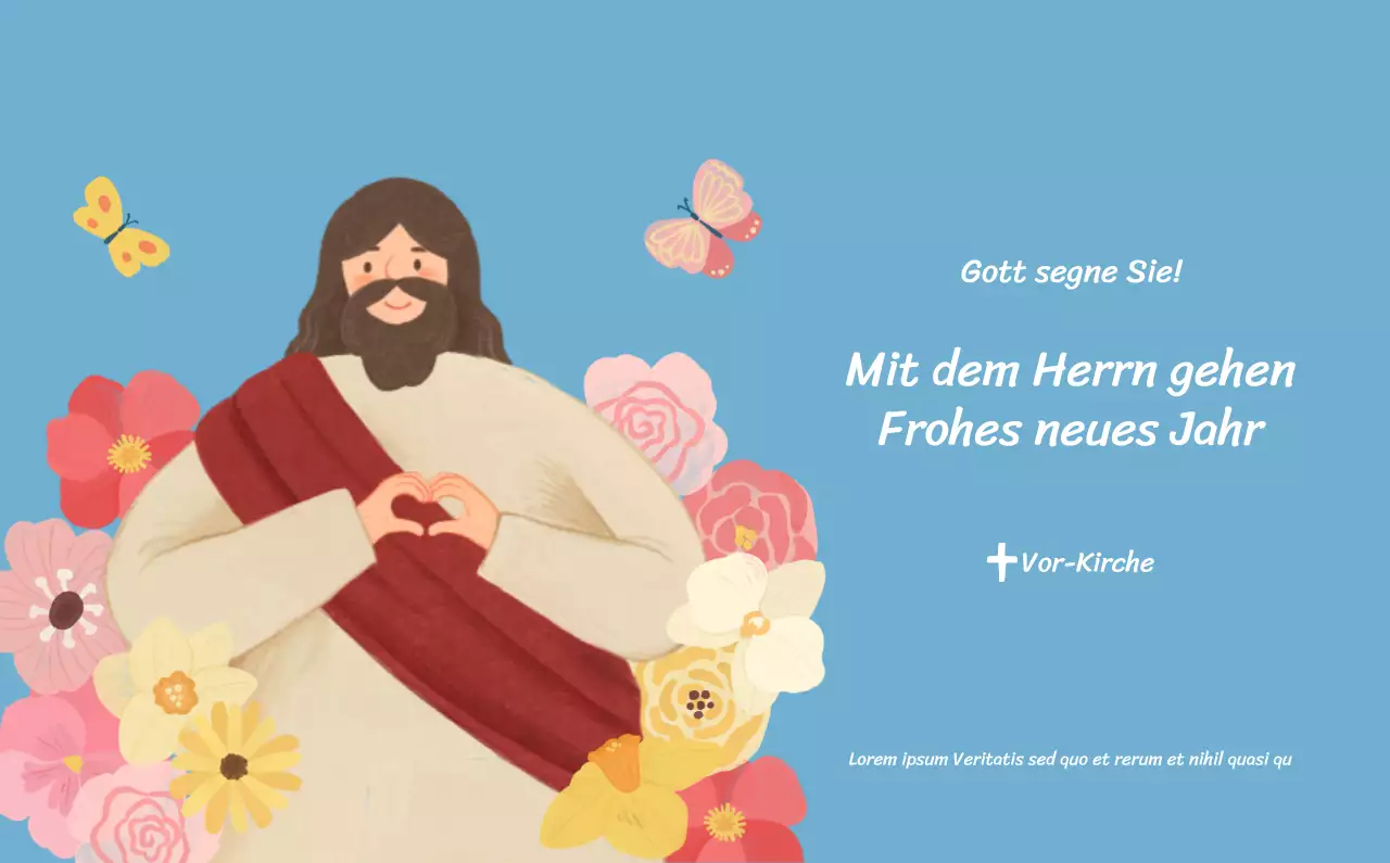 Ein Andachtskalender mit gemütlichen Illustrationen und Bibelversen auf hellblauem Hintergrund