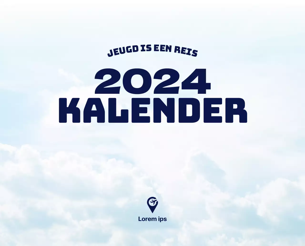 Een reisbureau dat de feestdagen viert met seizoensgebonden reisfotografie en een strakke, vetgedrukte tekstlay-out.