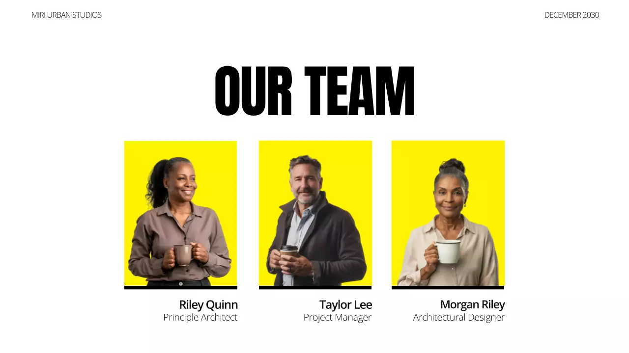 Presentasi Portofolio Arsitektur Modern Kuning