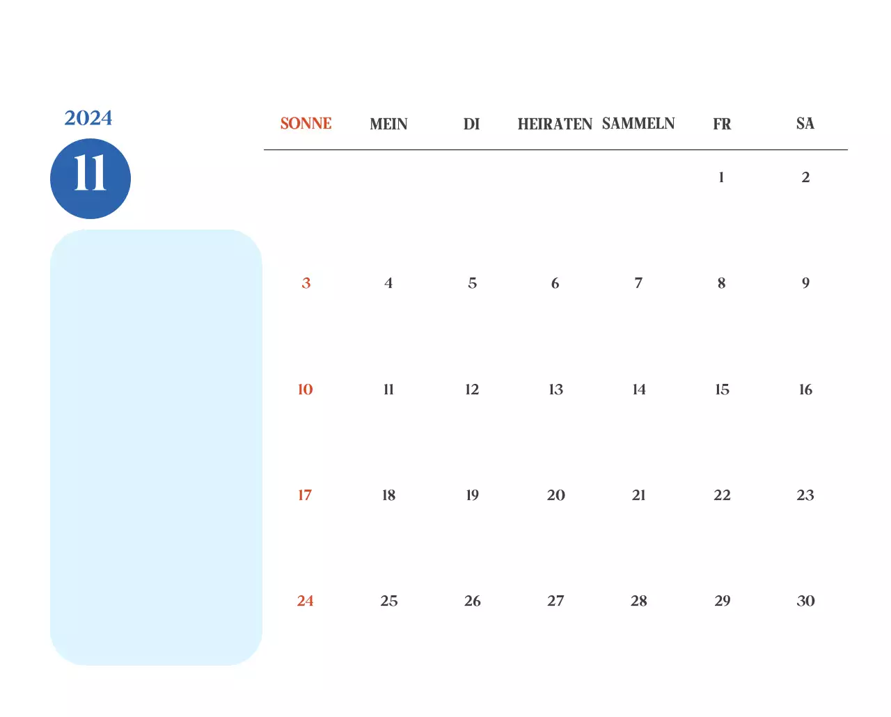 Krankenhauskalender mit saisonalen Landschaftsfotos