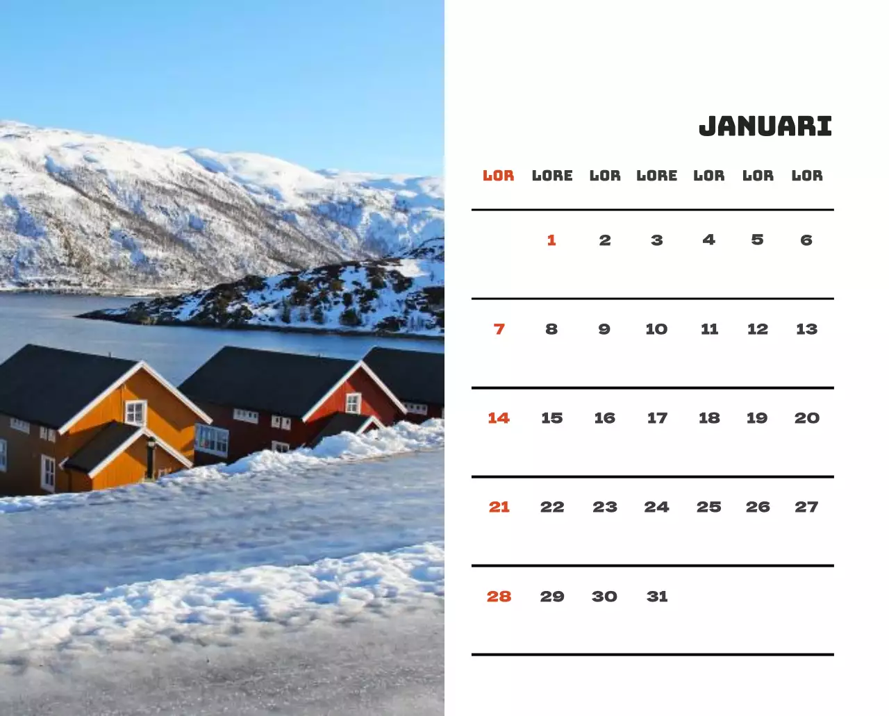 Een reisbureau dat de feestdagen viert met seizoensgebonden reisfotografie en een strakke, vetgedrukte tekstlay-out.