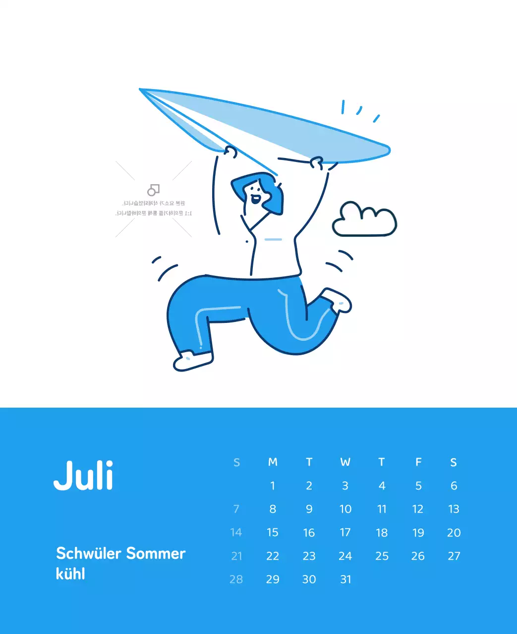 Ein Kalender mit farbenfrohen, emotionalen Illustrationen