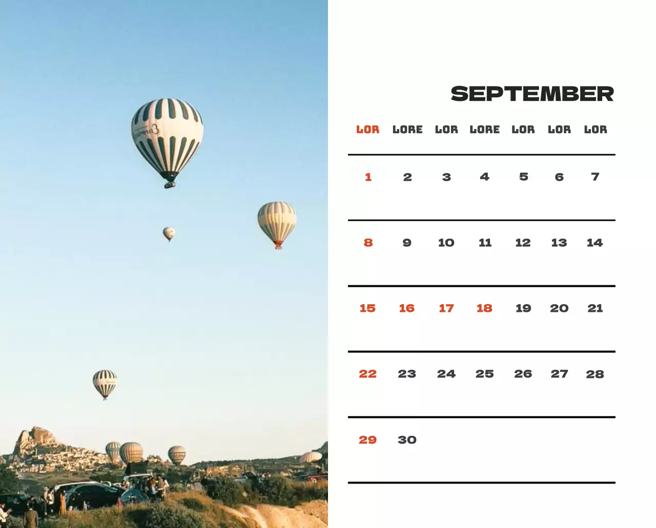 Een reisbureau dat de feestdagen viert met seizoensgebonden reisfotografie en een strakke, vetgedrukte tekstlay-out.