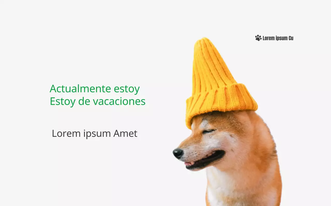 Un calendario con la imagen de un cachorro y un bonito mensaje en tonos verdes.