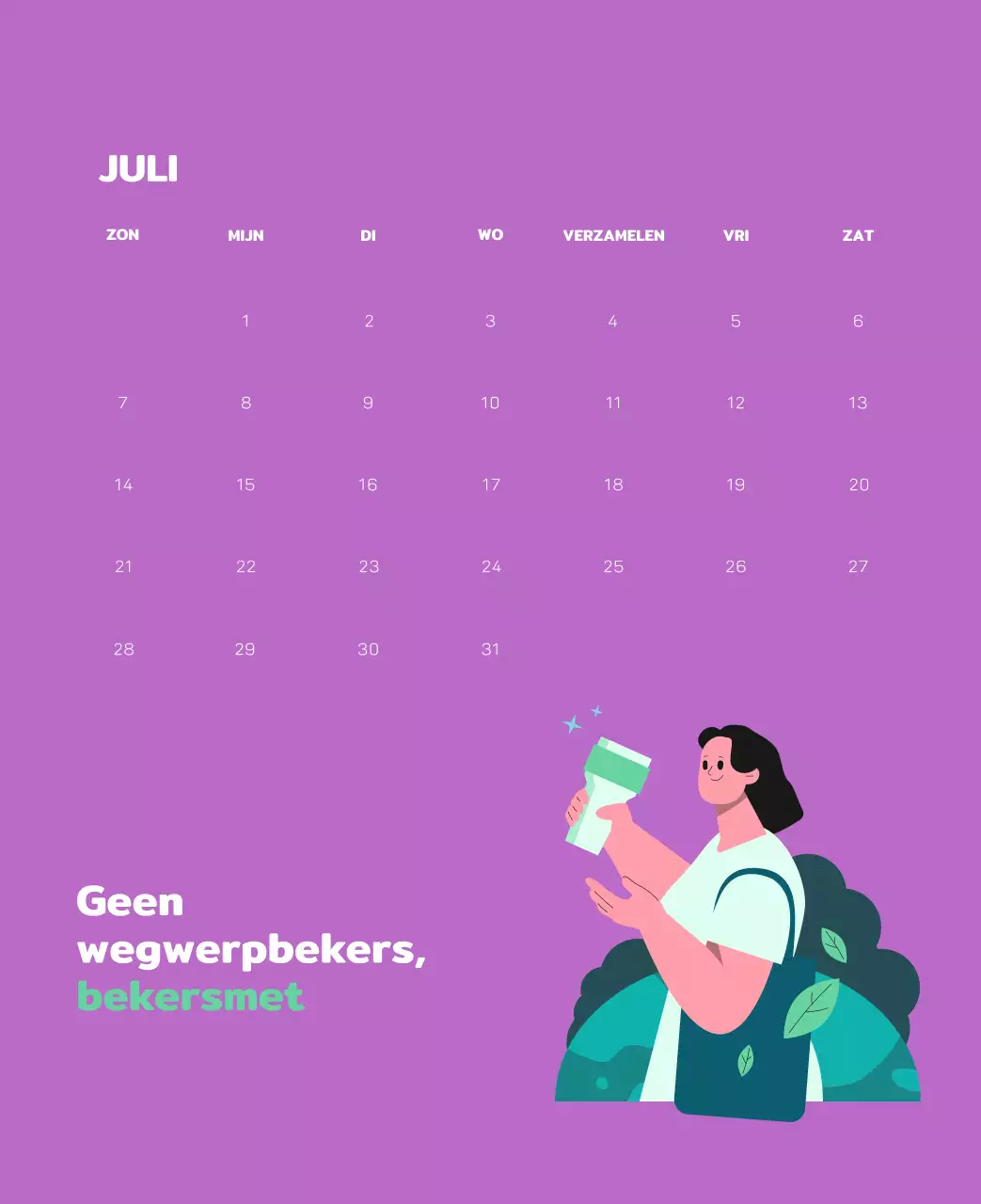 Een sociale stichting die de feestdagen viert met kleurrijke illustraties van mensen en de planeet.