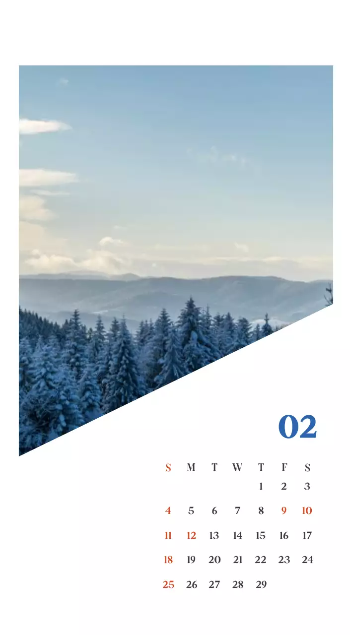 Calendrier hospitalier avec photos de paysages saisonniers