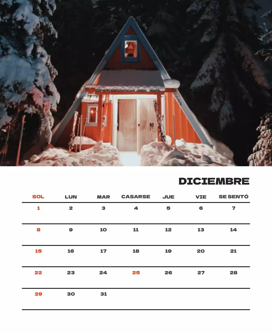 Una agencia de viajes celebra las fiestas con fotografías de viajes de temporada y un diseño de texto limpio y en negrita.