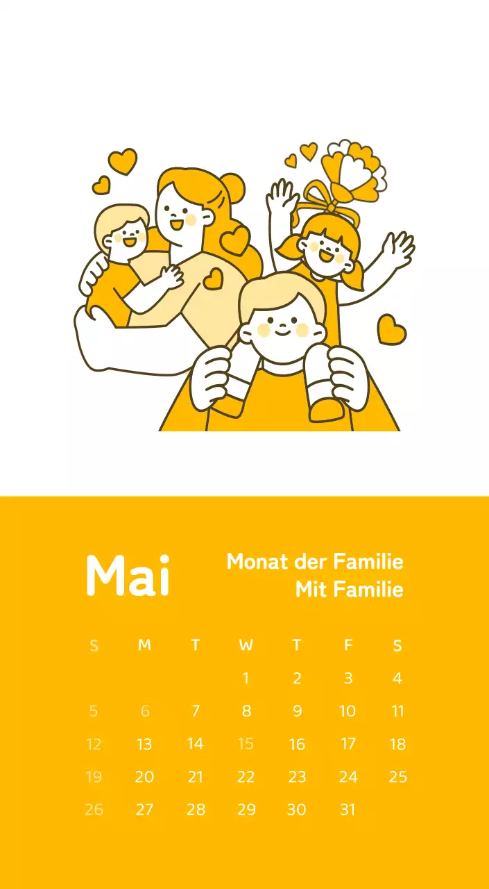 Ein Kalender mit farbenfrohen, emotionalen Illustrationen
