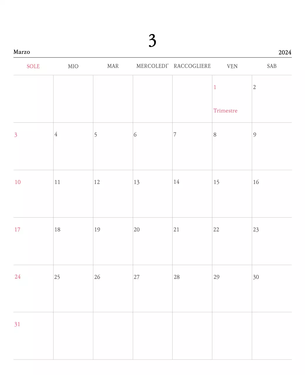 Colori caldiChiese con simpatiche illustrazioni