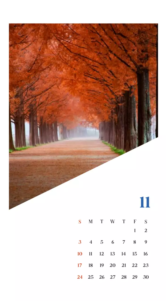 Calendrier hospitalier avec photos de paysages saisonniers