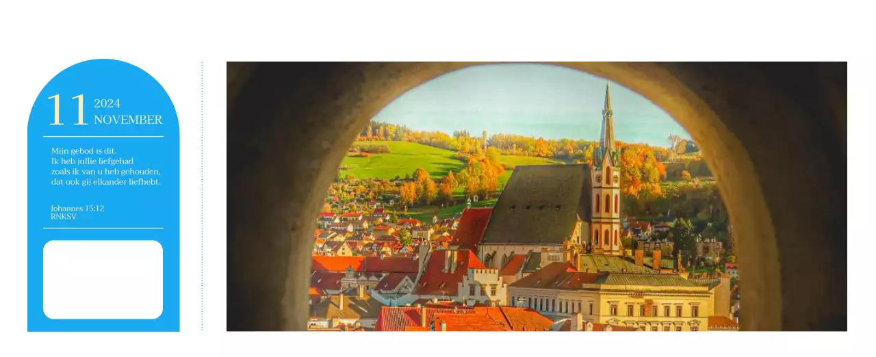 Blauw modern concept kerkkalender