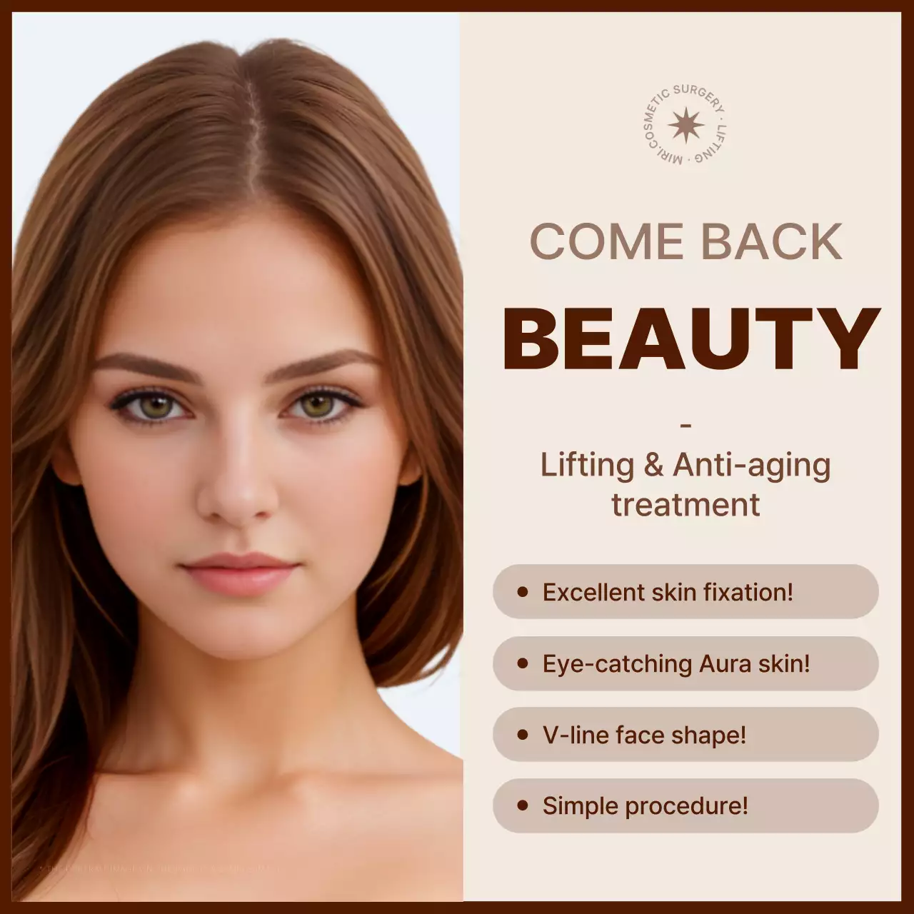 Beige Modern Beauty Promotion Social Media Post