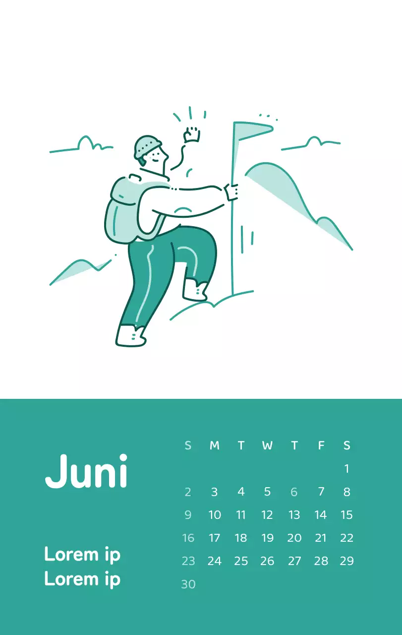 Ein Kalender mit farbenfrohen, emotionalen Illustrationen