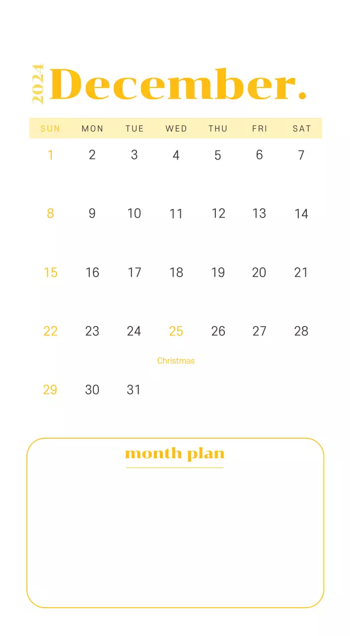 Calendar with youth illustrations on a yellow and green background