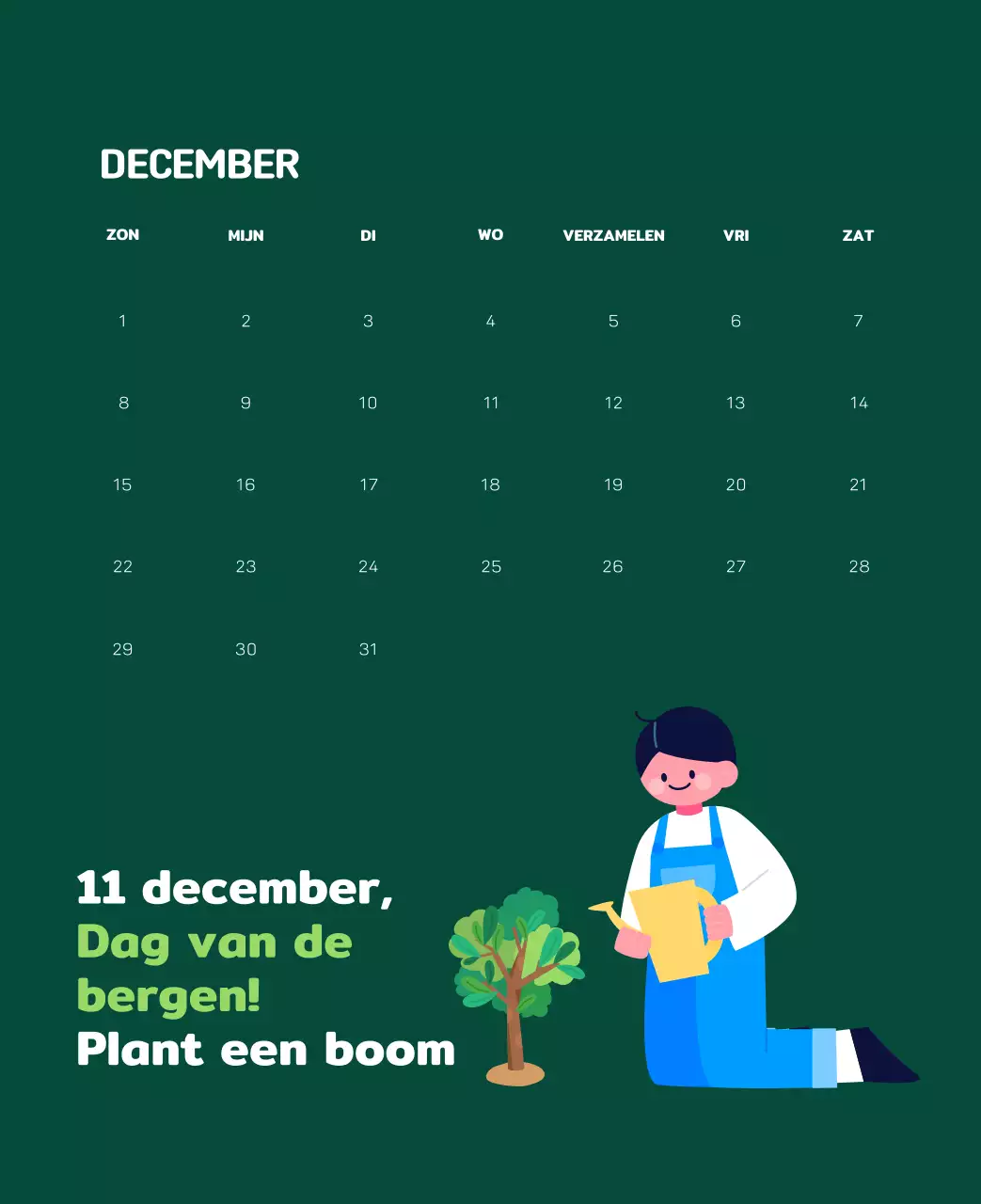 Een sociale stichting die de feestdagen viert met kleurrijke illustraties van mensen en de planeet.