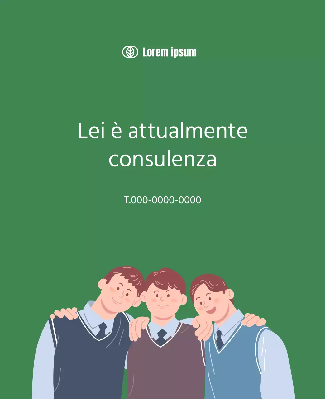 Calendario con illustrazioni giovanili su sfondo giallo e verde