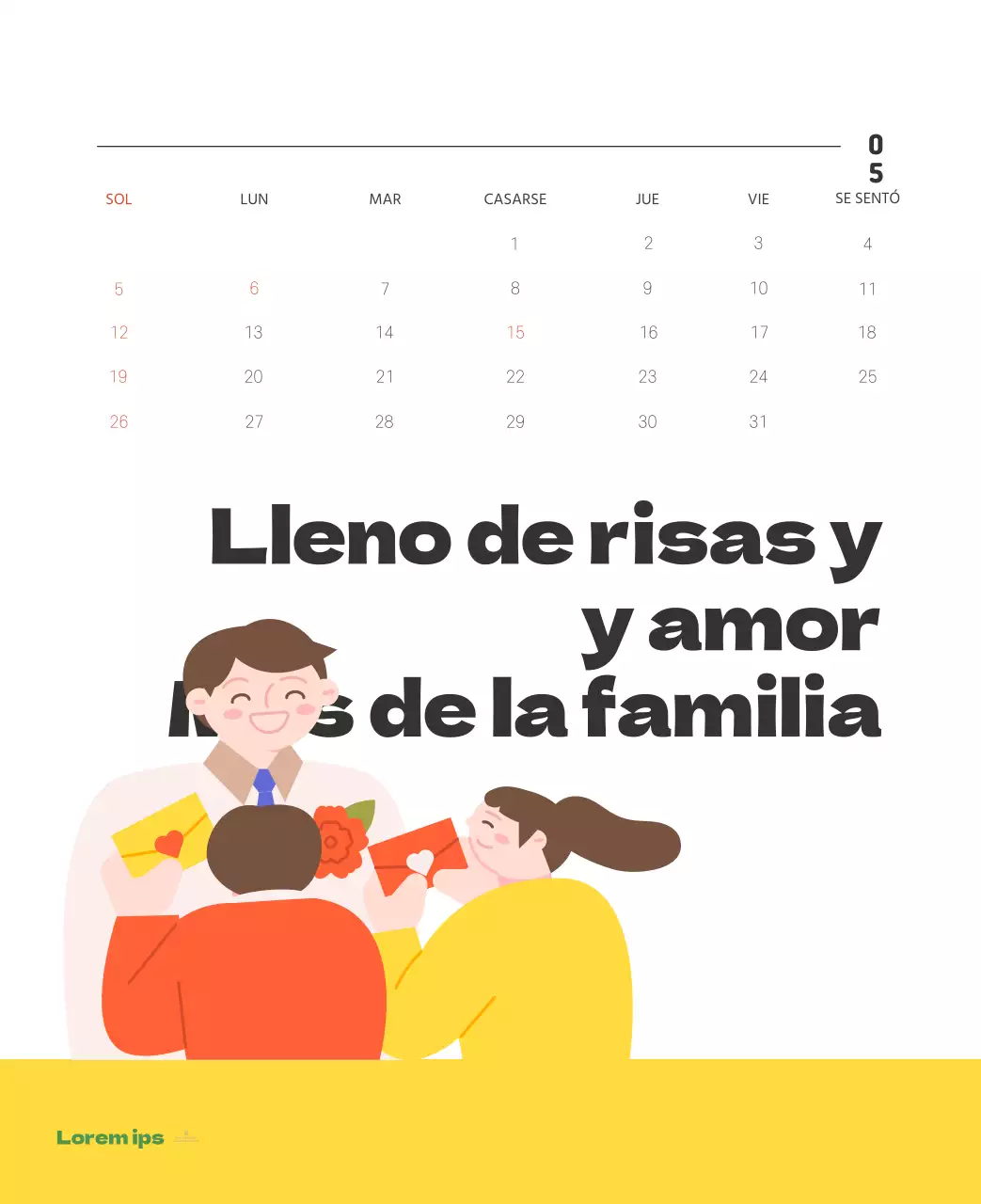 Un hospital festivo con ilustraciones de temática sanitaria y familiar y acentos de color