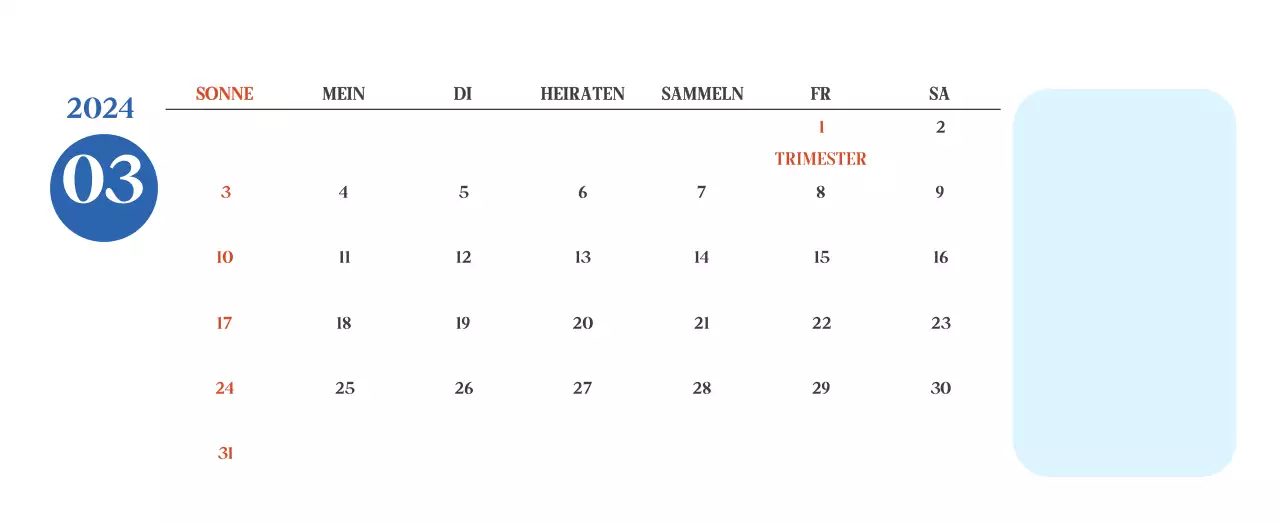 Krankenhauskalender mit saisonalen Landschaftsfotos