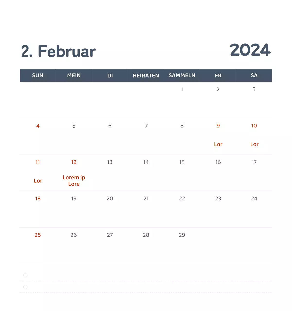 Ein Kalender mit farbenfrohen, emotionalen Illustrationen