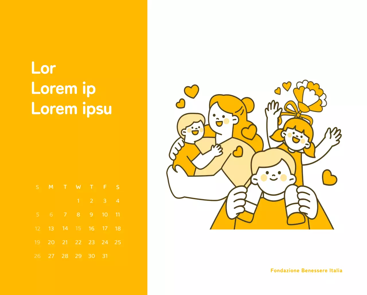 Un calendario con illustrazioni colorate ed emozionali