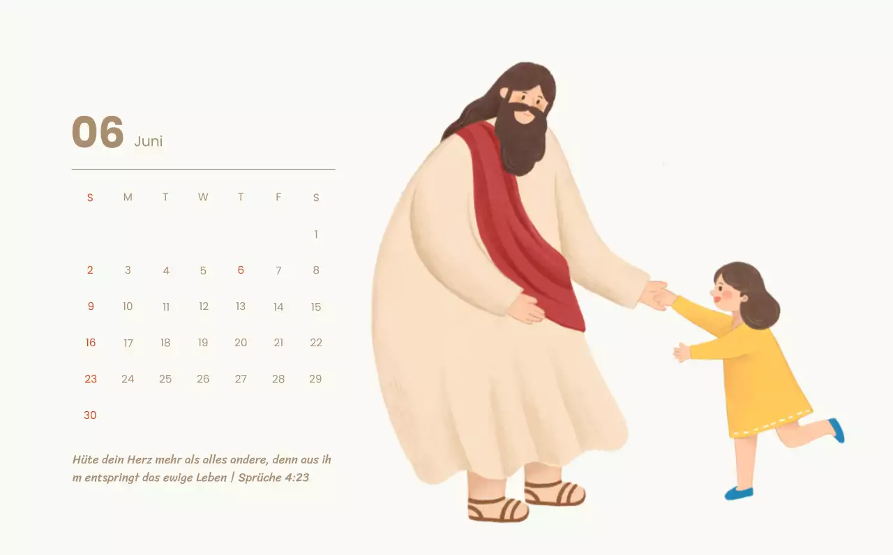 Ein Andachtskalender mit gemütlichen Illustrationen und Bibelversen auf hellblauem Hintergrund