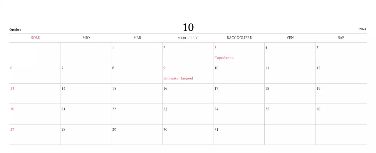 Colori caldiChiese con simpatiche illustrazioni