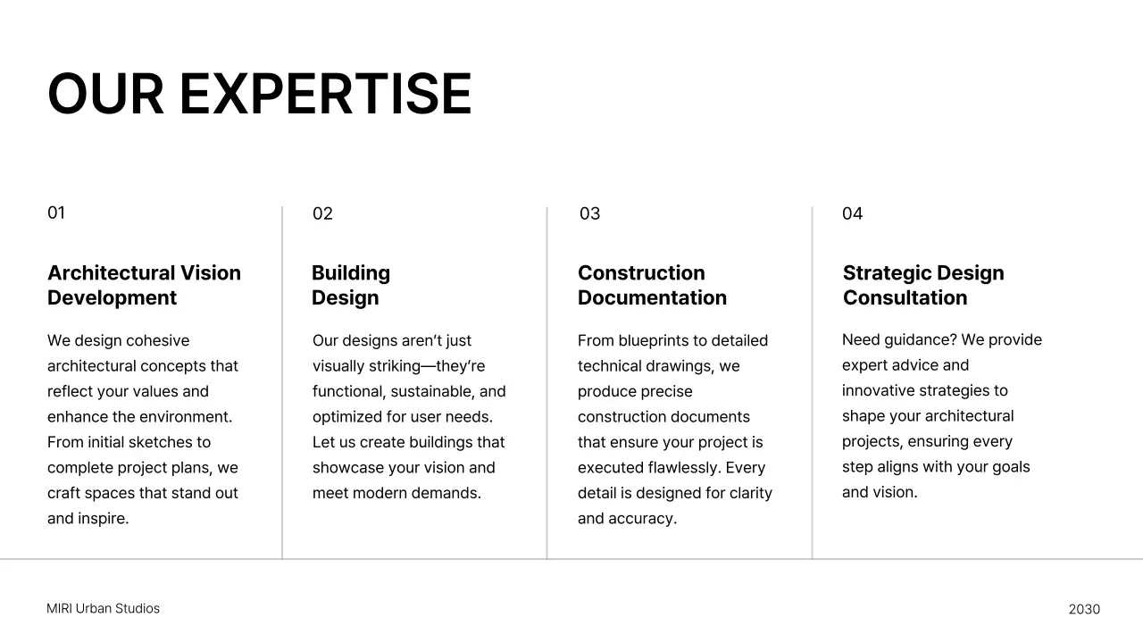 White Modern Architecture Portfolio Presentation